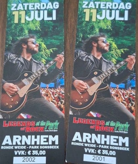GEZOCHT:tickets  coor legends of rock tribute  Arnhem 11-07, Tickets en Kaartjes, Twee personen, Juli, Hard Rock of Metal
