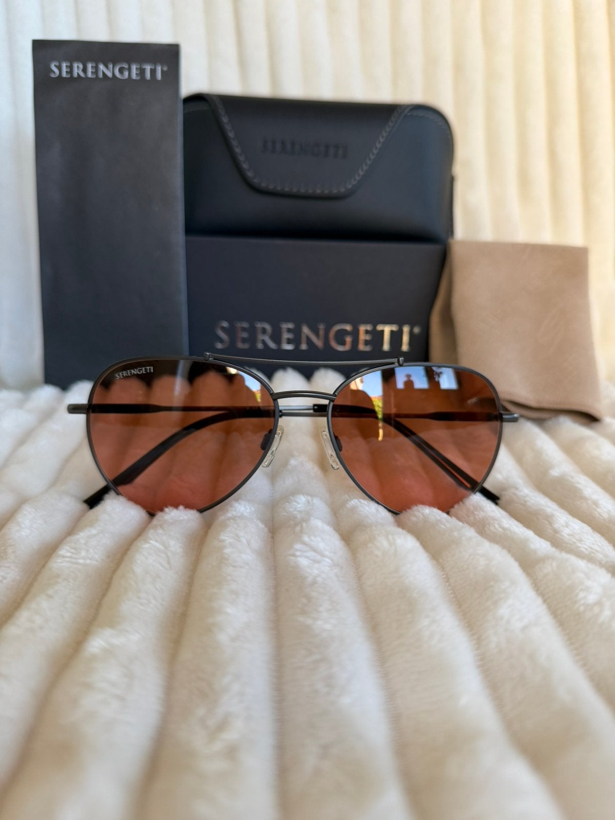 Serengeti Pete SS599001  (Mineraal) Non-Polarized, Sieraden, Tassen en Uiterlijk, Zonnebrillen en Brillen | Heren, Zonnebril, Verzenden