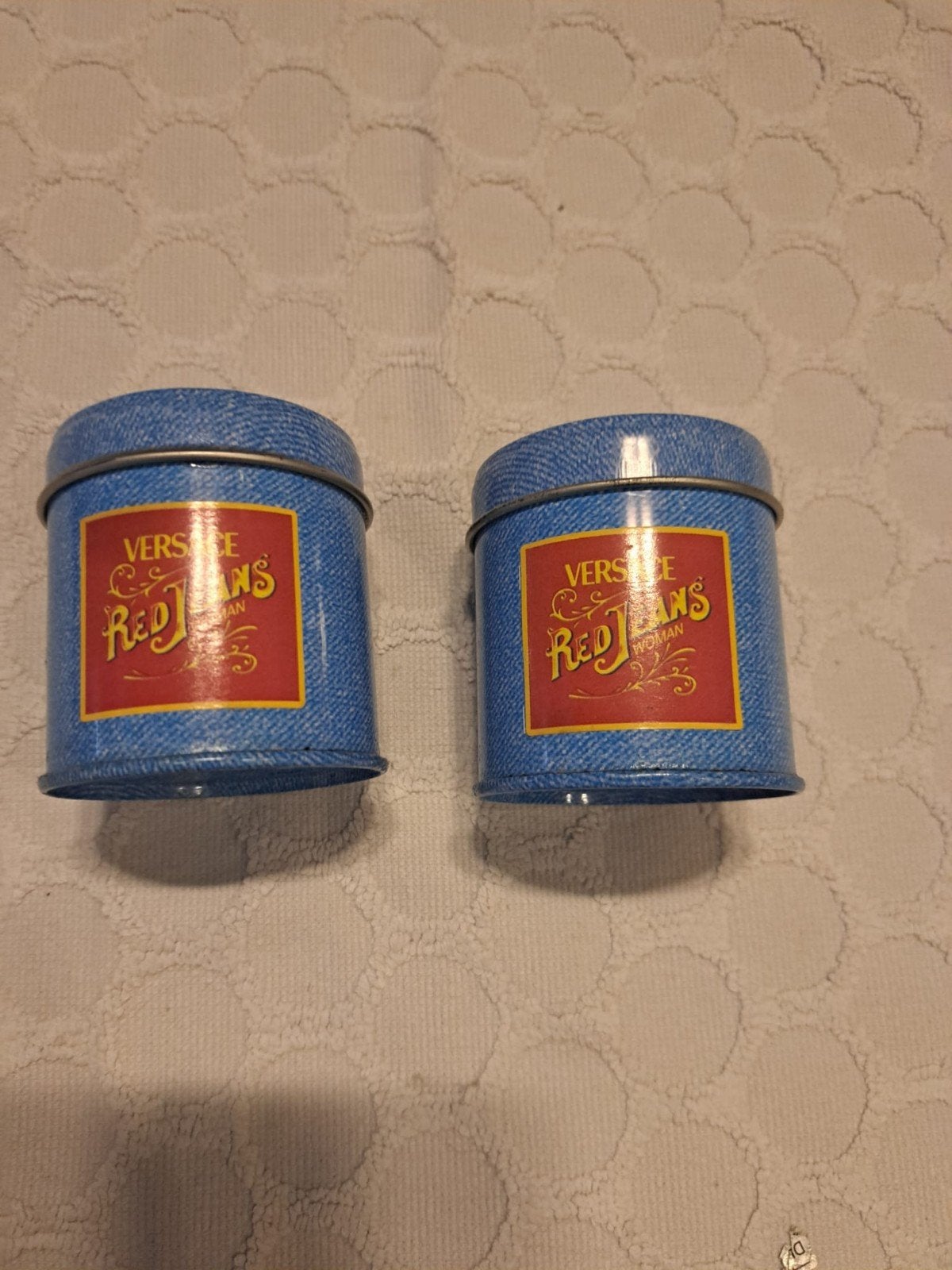 Zeldzaam Versace Jeans Geurkaars - Set van 2, Meerkleurig, Overige merken, Ophalen of Verzenden, Kaars