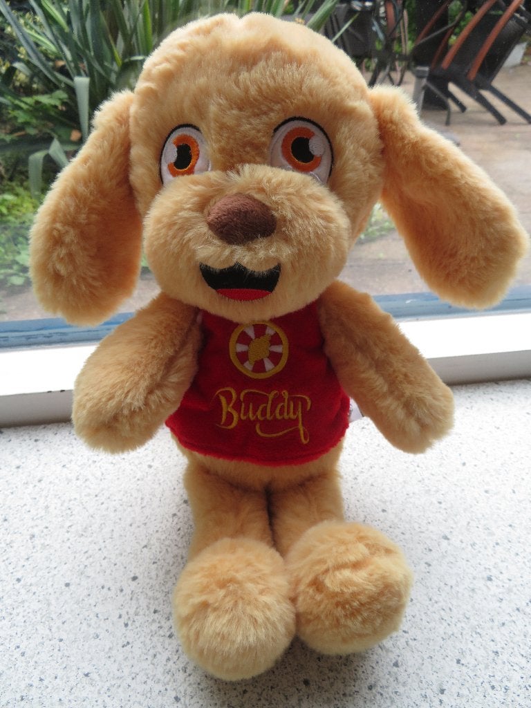 Hond BUDDY mascotte van Kinderthuiszorg Bik en Bibi, Zo goed als nieuw, Middelgroot (20 tot 80 cm), Met label, Hond