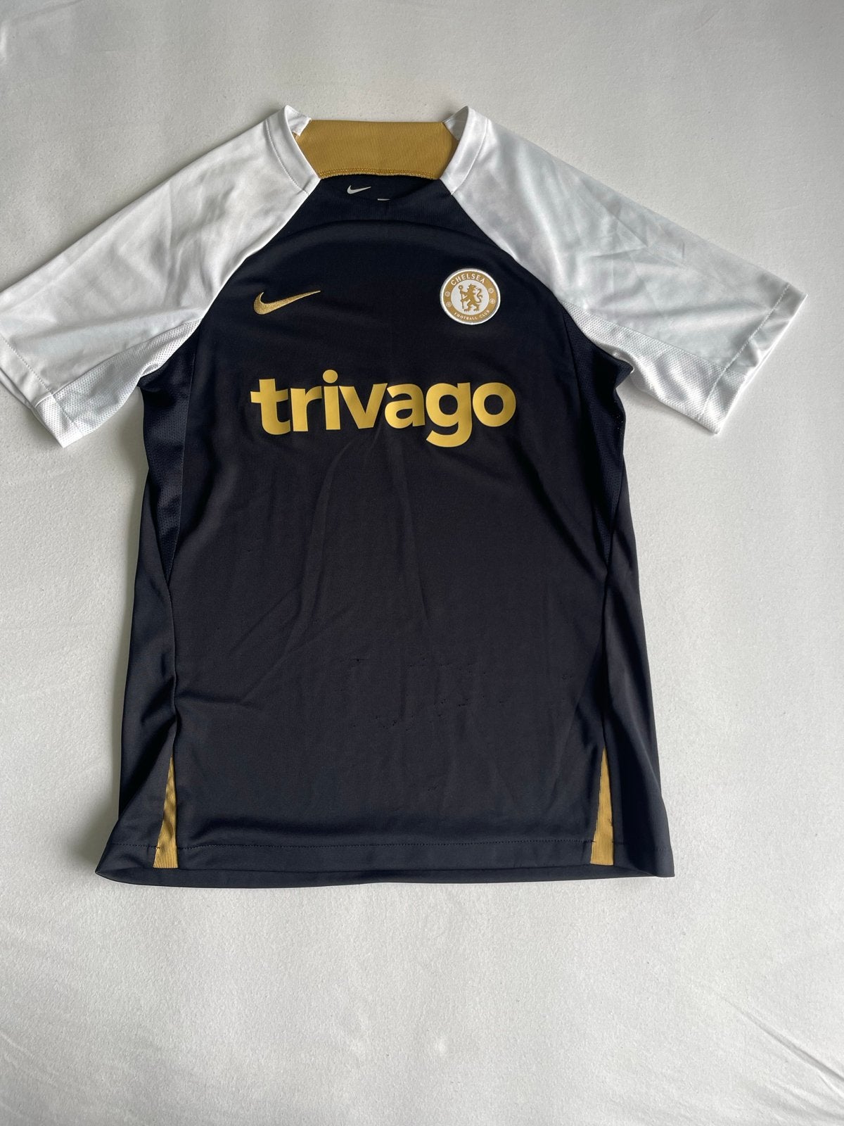 Chelsea FC Voetbalshirt - Zwart/Goud/Wit - Maat S, Kleding | Heren, Zwart, Ophalen of Verzenden, Zo goed als nieuw, Voetbal