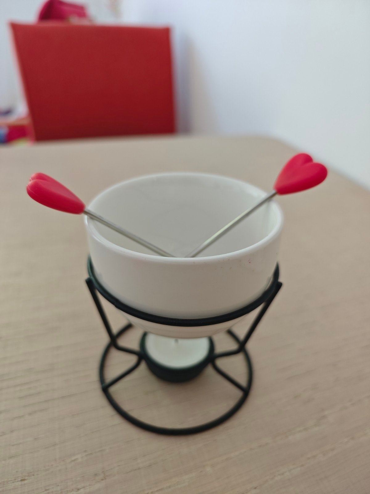 Chocolade fondue set, Overige typen, Ophalen of Verzenden, Zo goed als nieuw, Steen/keramiek