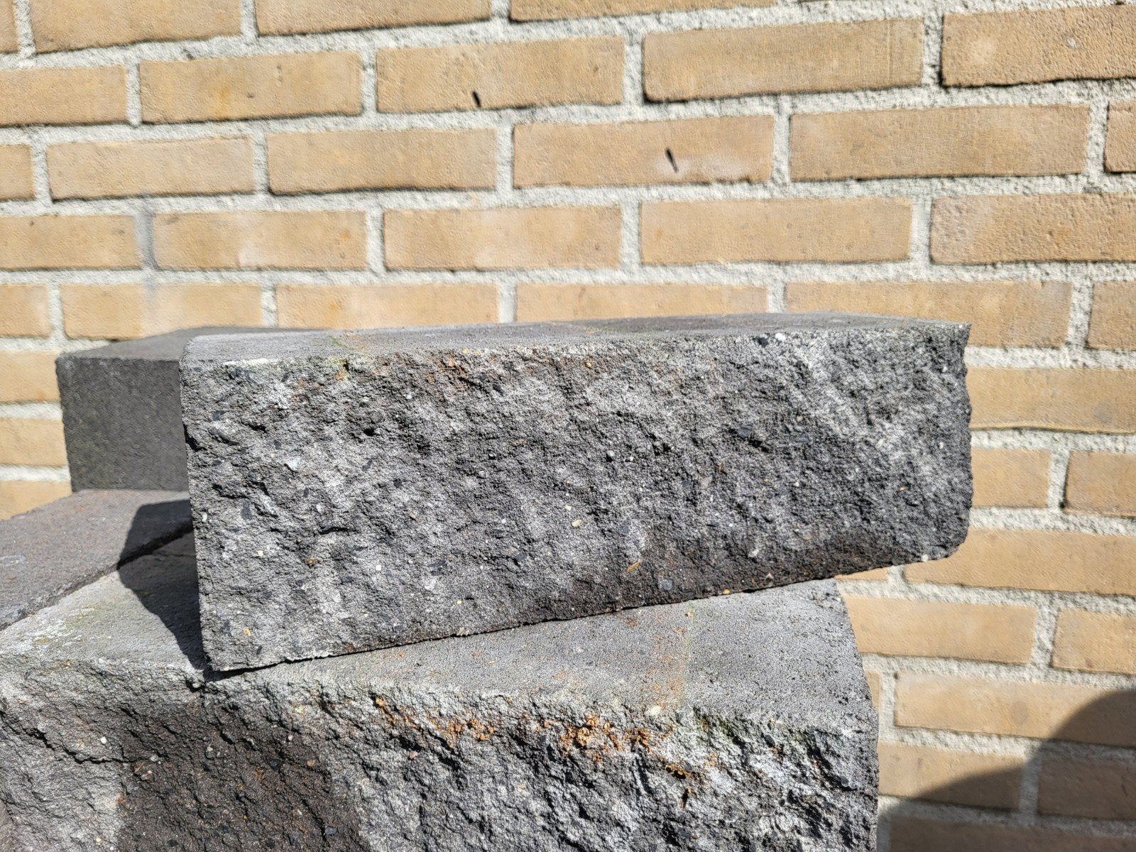 Stapelblok antraciet 30x10x10 cm voor border in tuin, Tuin en Terras, Tegels en Klinkers, Ophalen, Nieuw, Beton, Overige typen