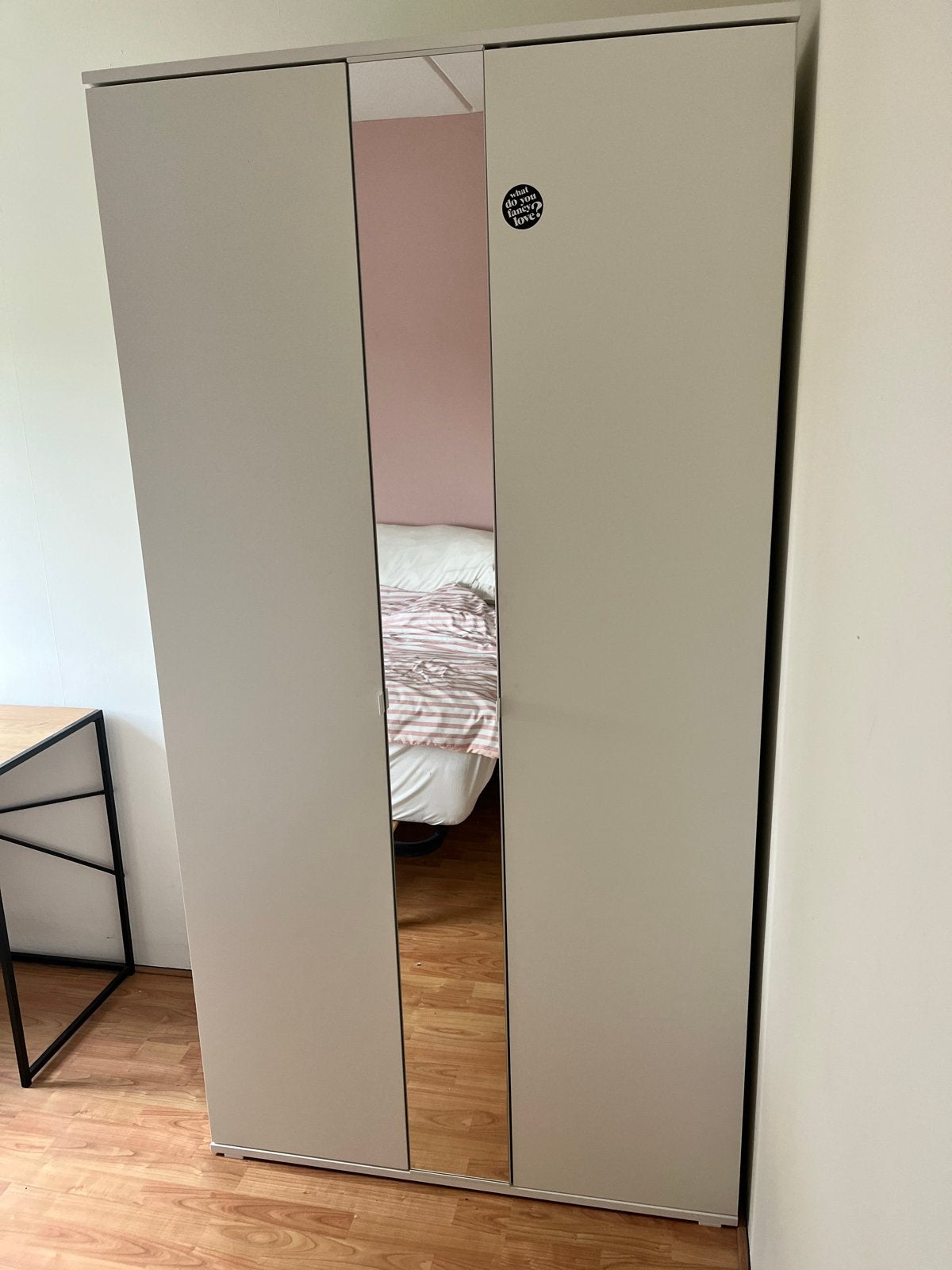 Kledingkast Ikea met spiegel en planken - zelf demonteren, Huis en Inrichting, Ophalen, Gebruikt, 100 tot 150 cm, 200 cm of meer