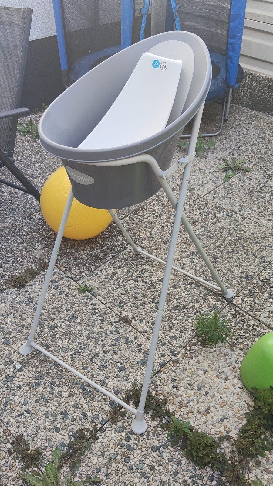 Snuggle babybadje met standaard, Ophalen of Verzenden, Zo goed als nieuw, Badje, Standaard