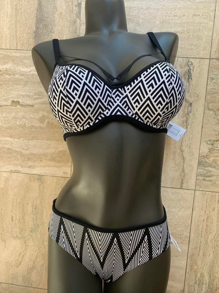 Freya / fantasie combi bikini maat 65f slip s, Verzenden, Nieuw, Zwart, Bikini