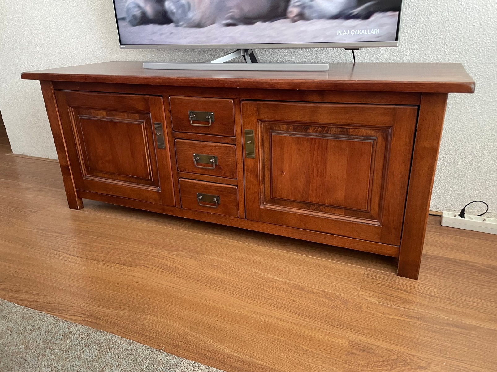 Kersen, tv meubel., Huis en Inrichting, Ophalen, Gebruikt, Minder dan 100 cm, Kersenhout