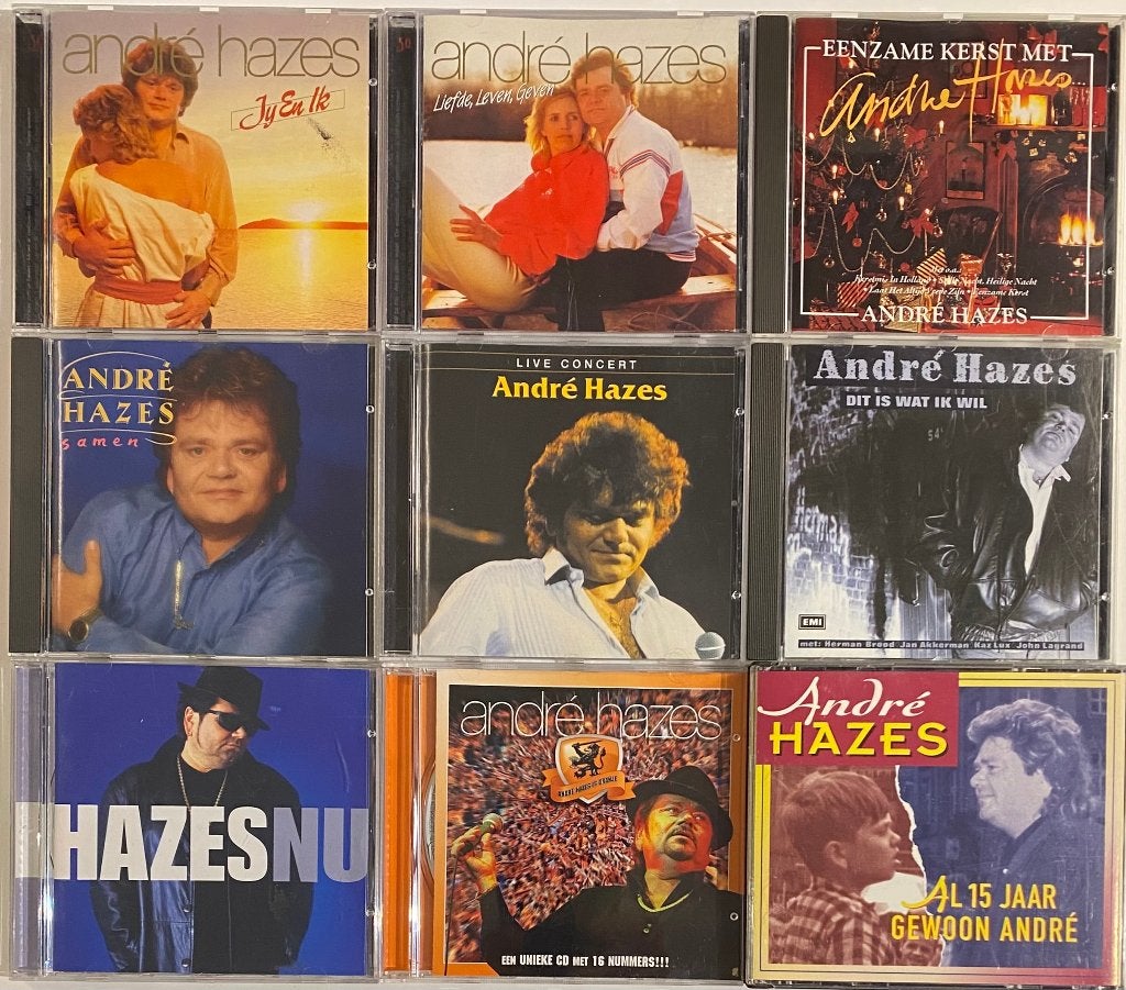André Hazes - 9 Albums 10 CD’s inclusief Dubbelalbum - NM/NM, Ophalen of Verzenden, Zo goed als nieuw, Levenslied of Smartlap