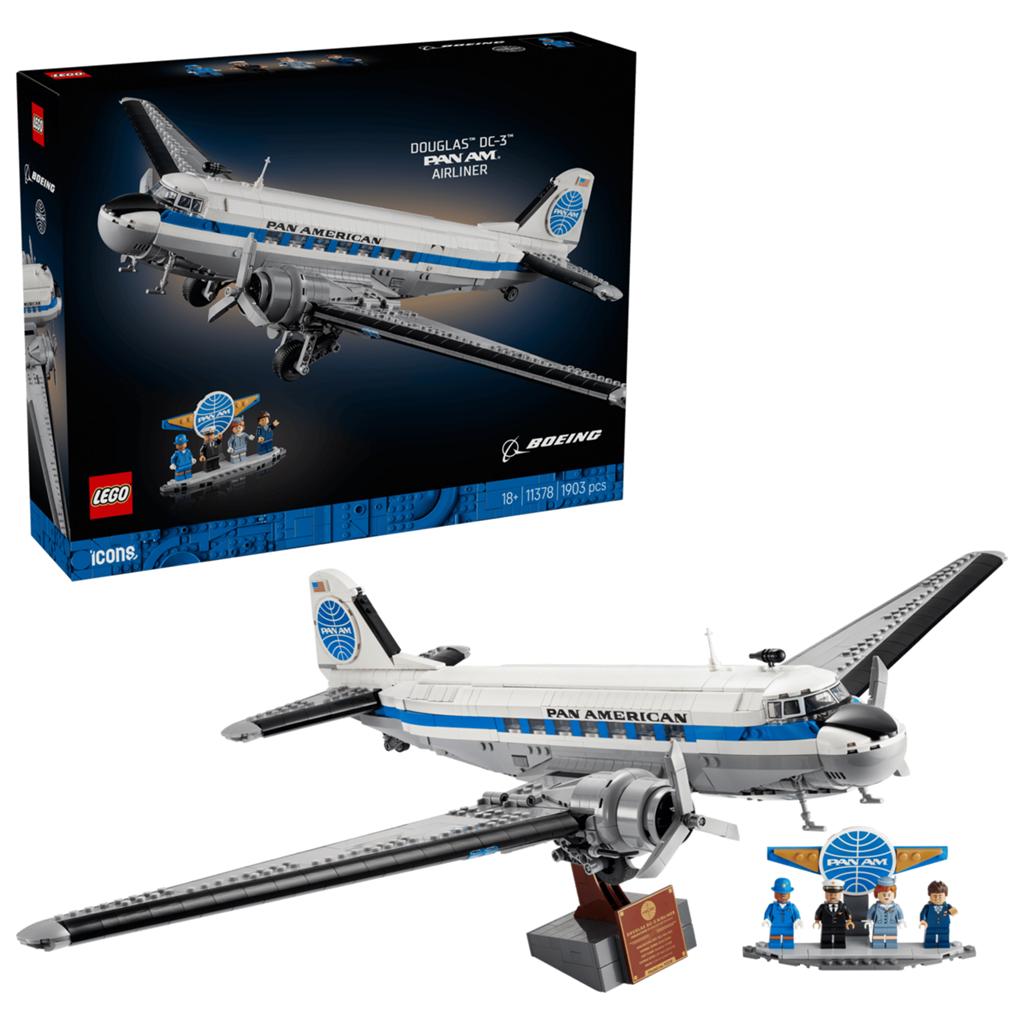 Lego Icons Douglas DC-3 PAN AM passagiersvliegtuig 11378, Lego, Lego, Nieuw, Lego System