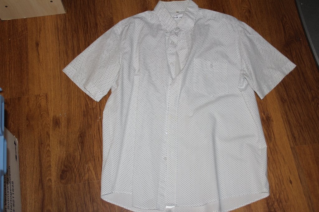 blouse korte mouw, Kleding | Heren, Ophalen of Verzenden, Gedragen, Overige kleuren, Halswijdte 41/42 (L)