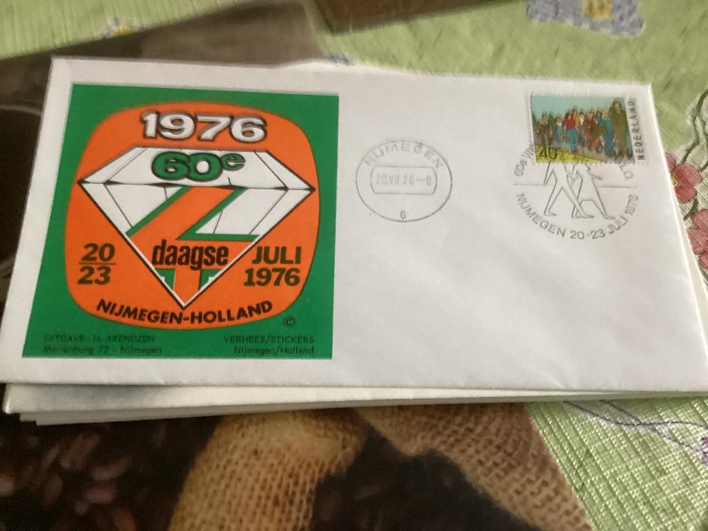 No1751 60e Vierdaagse Nijmegen 20-7-1976 Heb van Neder, Postzegels en Munten, Ophalen, Onbeschreven, Nederland
