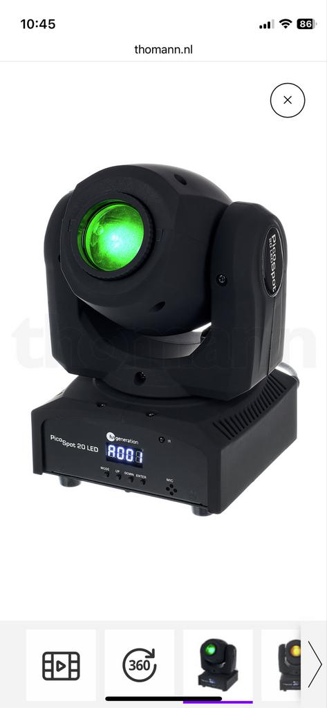 Fun Generation PicoSpot 20 LED Moving Head, Ophalen of Verzenden, Zo goed als nieuw, Licht
