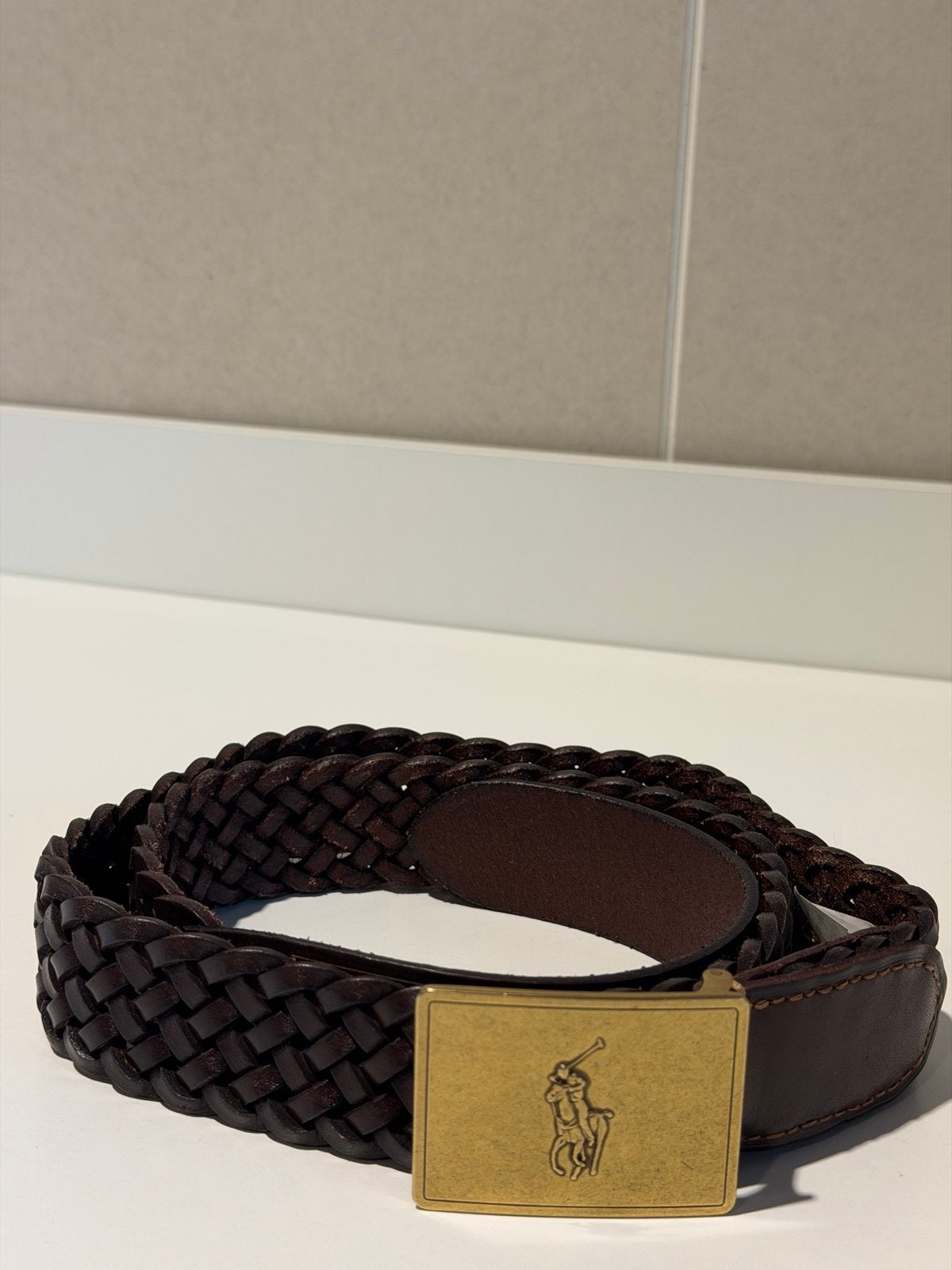 Polo Ralph Lauren Leren Gevlochten Riem Maat 36, Kleding | Heren, Schoenen, Ophalen of Verzenden, Gedragen, Bruin