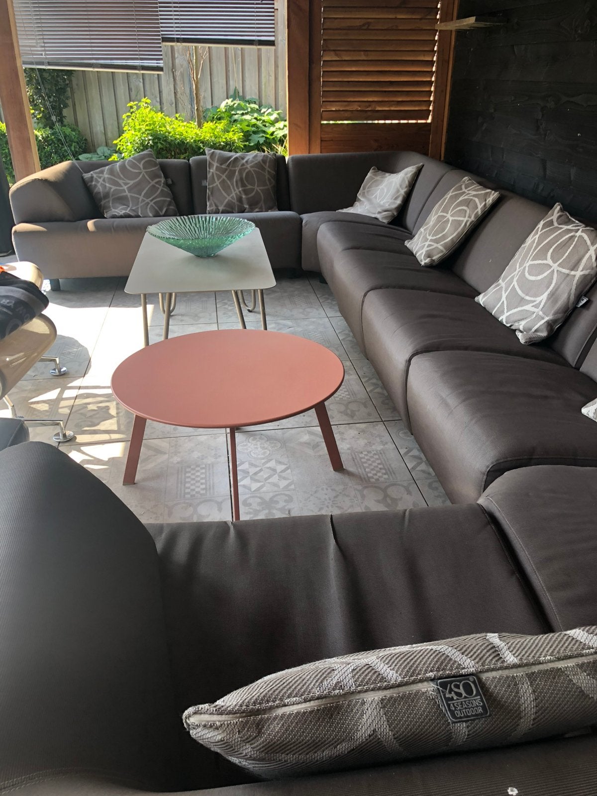 4SO elementenbank loungebank in taupe kleur 11 elementen, Ophalen, Zo goed als nieuw, Overige materialen, Bank