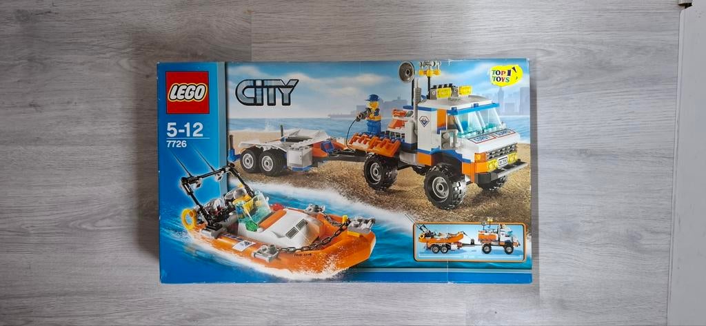 Lego City 7726 Coast Guard Truck met Speedboot, Kinderen en Baby's, Speelgoed | Duplo en Lego, Ophalen, Nieuw, Complete set, Lego