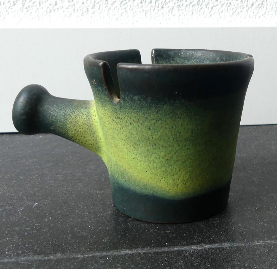 Ceramano 331 vintage asbak groen West-Germany, Verzamelen, Ophalen of Verzenden, Gebruikt, Asbak