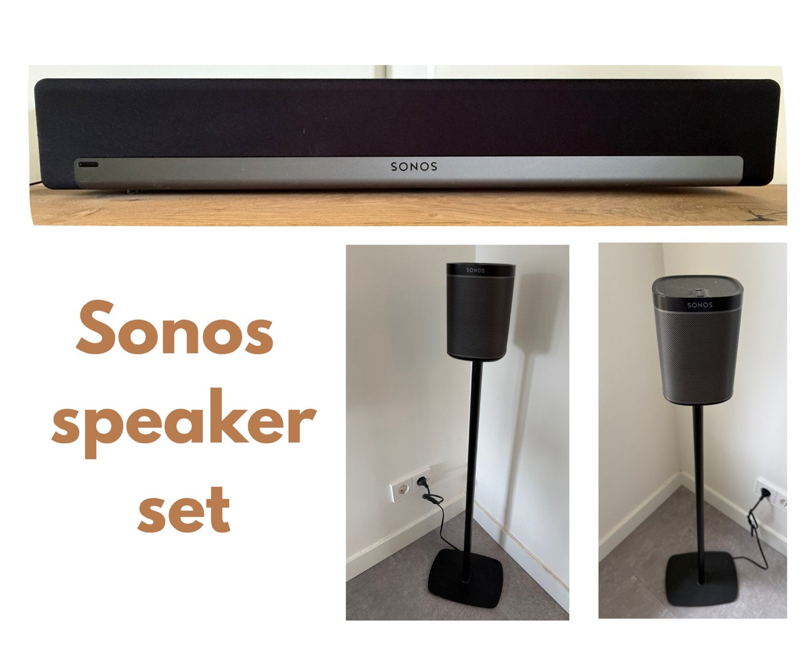 Sonos Speaker Set: Playbar - Play 1 Speakers en standaard