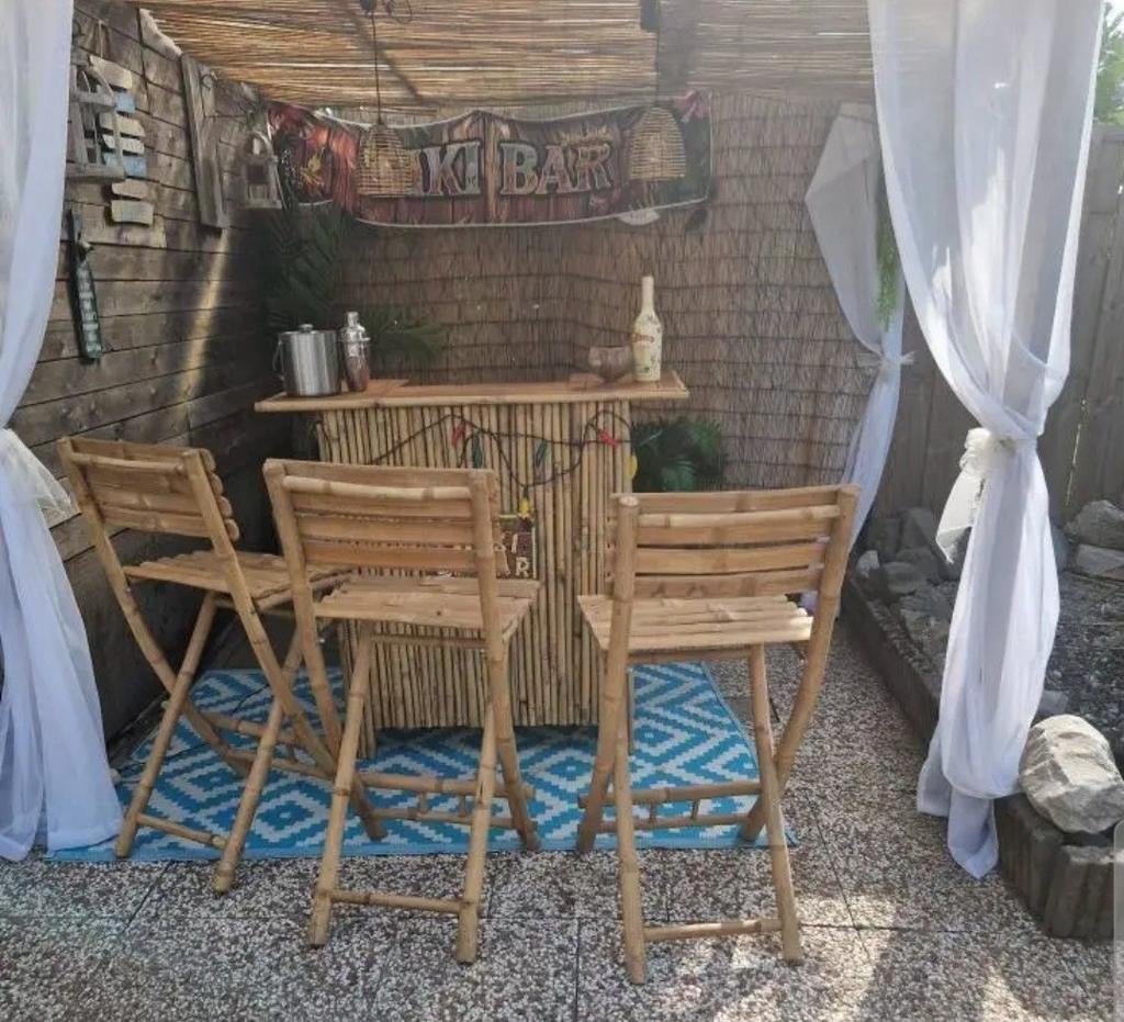 Tiki bar, Ibiza stijl van bamboe, Ophalen