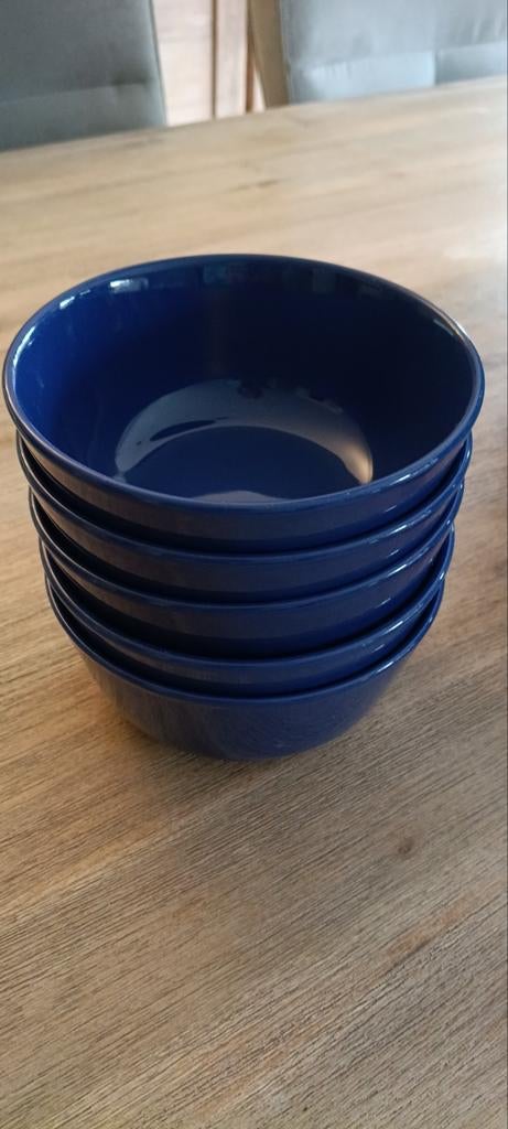 4x IKEA Kommen kommen - Blauw, Porselein of Keramiek, Schaal, Rond, Ophalen of Verzenden