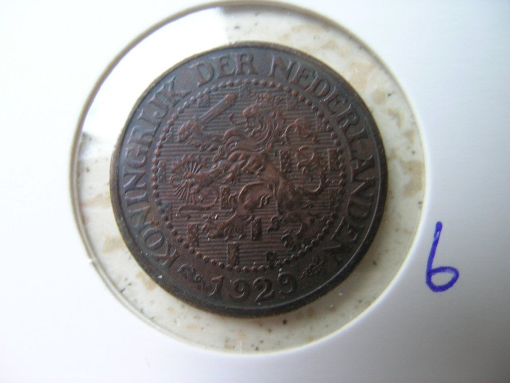 2,5 Cent 1929 (nr 6), Ophalen of Verzenden, Koningin Wilhelmina, Overige waardes, Losse munt