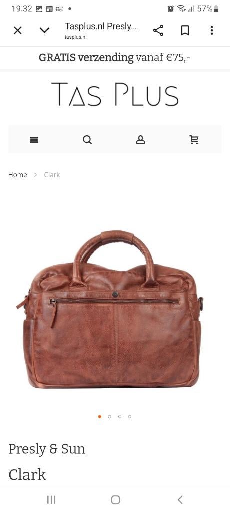 Laptoptas, 30 tot 40 cm, Bruin, Aktetas of Boekentas, Ophalen of Verzenden