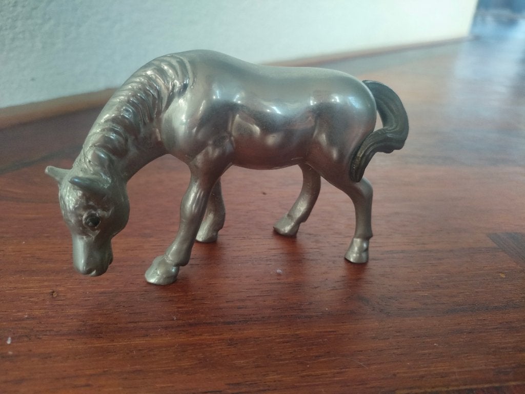 Vintage paard messing/verzilverd, Ophalen, Dier