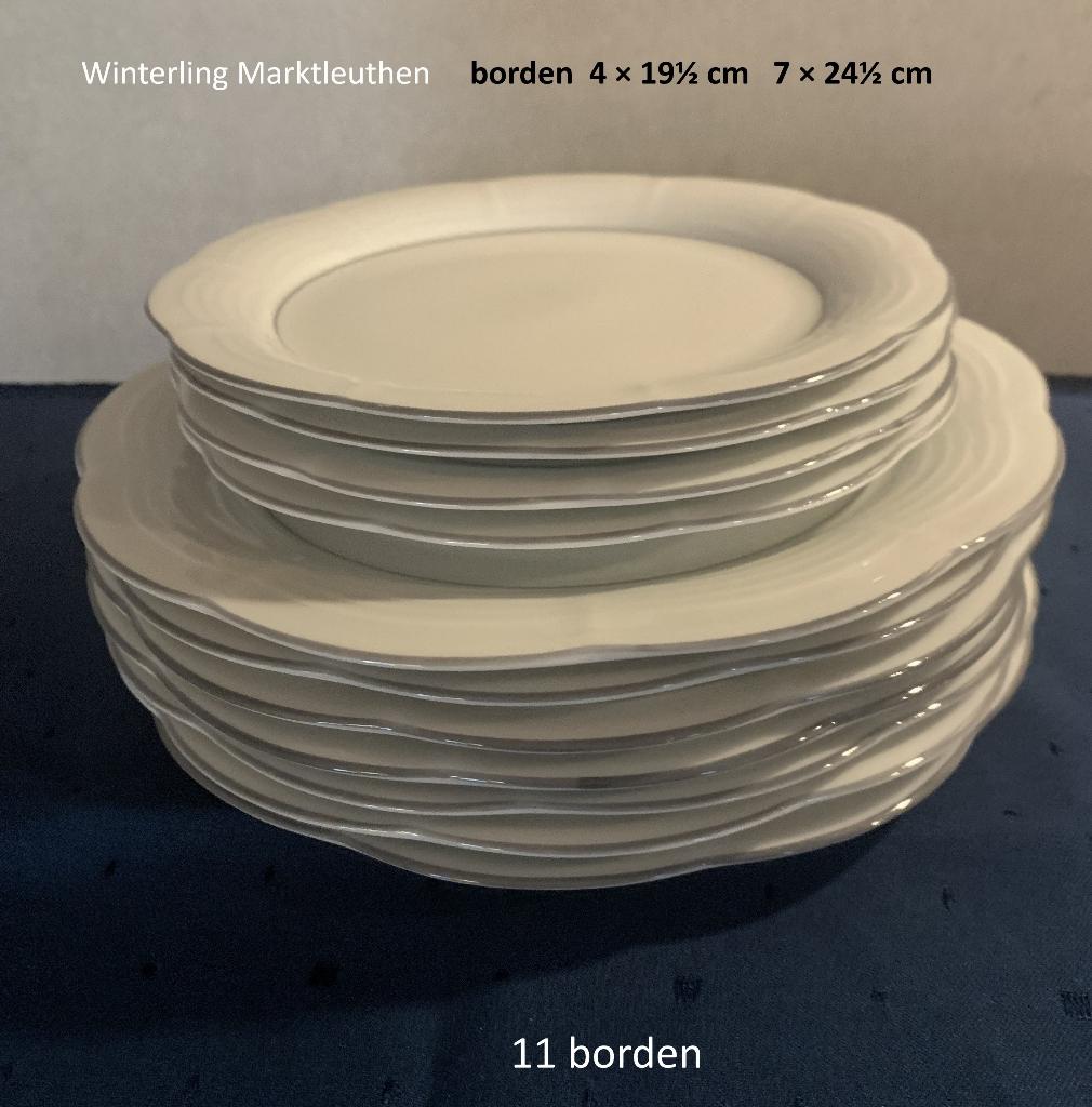 lunchborden dinerborden Winterling Marktleuthen borden, wit, Ophalen of Verzenden, Zo goed als nieuw, Bord(en), Overige stijlen