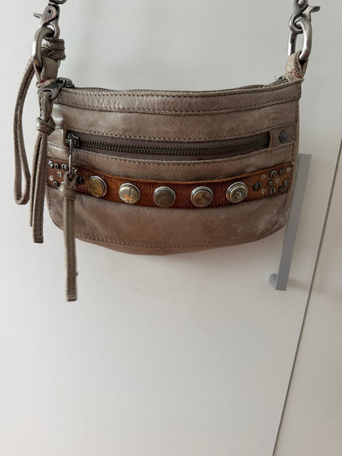 Noosa Amsterdam tas, Ophalen of Verzenden, Zo goed als nieuw, Beige, Schoudertasje