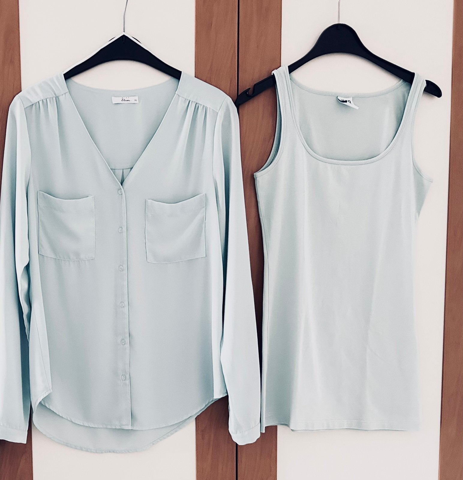 Blouse en hemdje maat S 36/38 miss Etam, Kleding | Dames, Ophalen of Verzenden, Zo goed als nieuw, Maat 36 (S), Groen