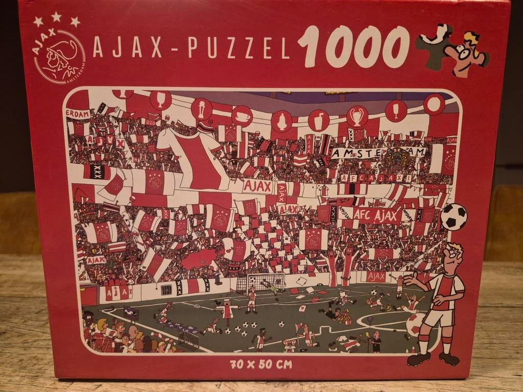 Ajax Puzzel 1000 Stukjes - Compleet en Nette Staat, Ophalen of Verzenden, Meer dan 50 stukjes, Zo goed als nieuw, 6 jaar of ouder