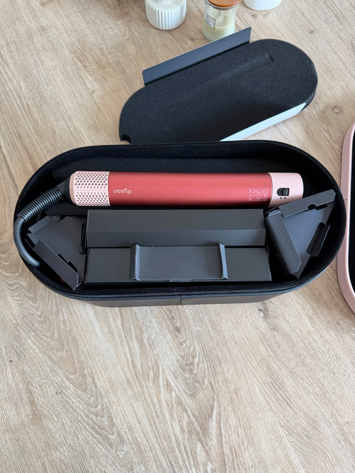 Dyson Airwrap Complete Long in rood/roze, Ophalen of Verzenden, Zo goed als nieuw, Krultang of Stijltang