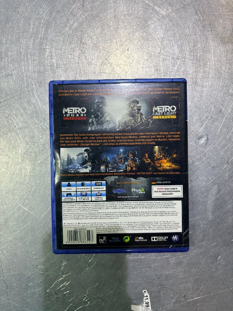 PlayStation 4 Game | Metro Redux, Spelcomputers en Games, Games | Sony PlayStation 4, Vanaf 18 jaar, Shooter, ., 1 speler