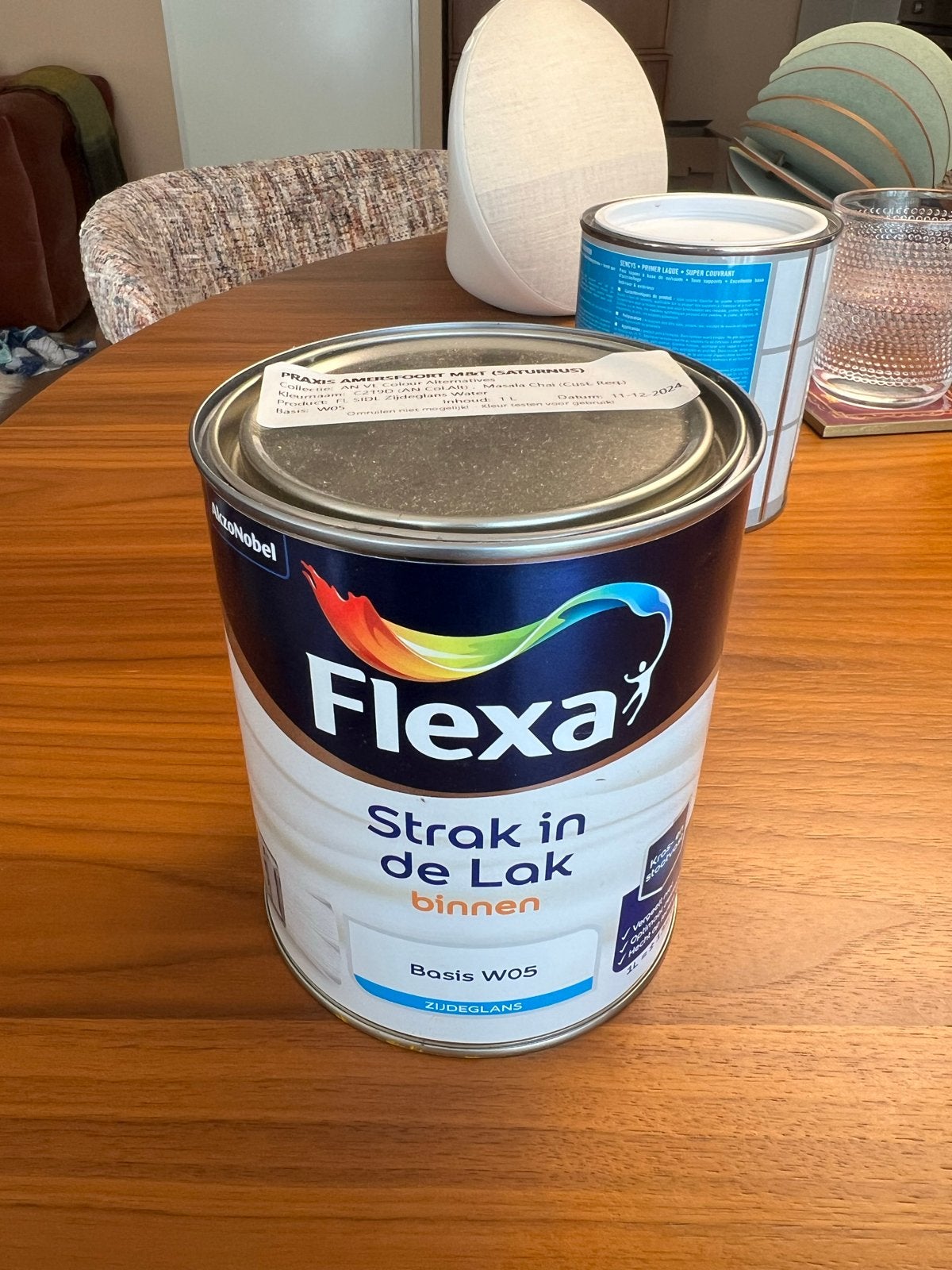 Flexa Strak in de Lak Masala Chai Lab Paint 1L ongeopend, Doe-het-zelf en Verbouw, Verf, Beits en Lak, Ophalen, Bruin, Nieuw, Lak