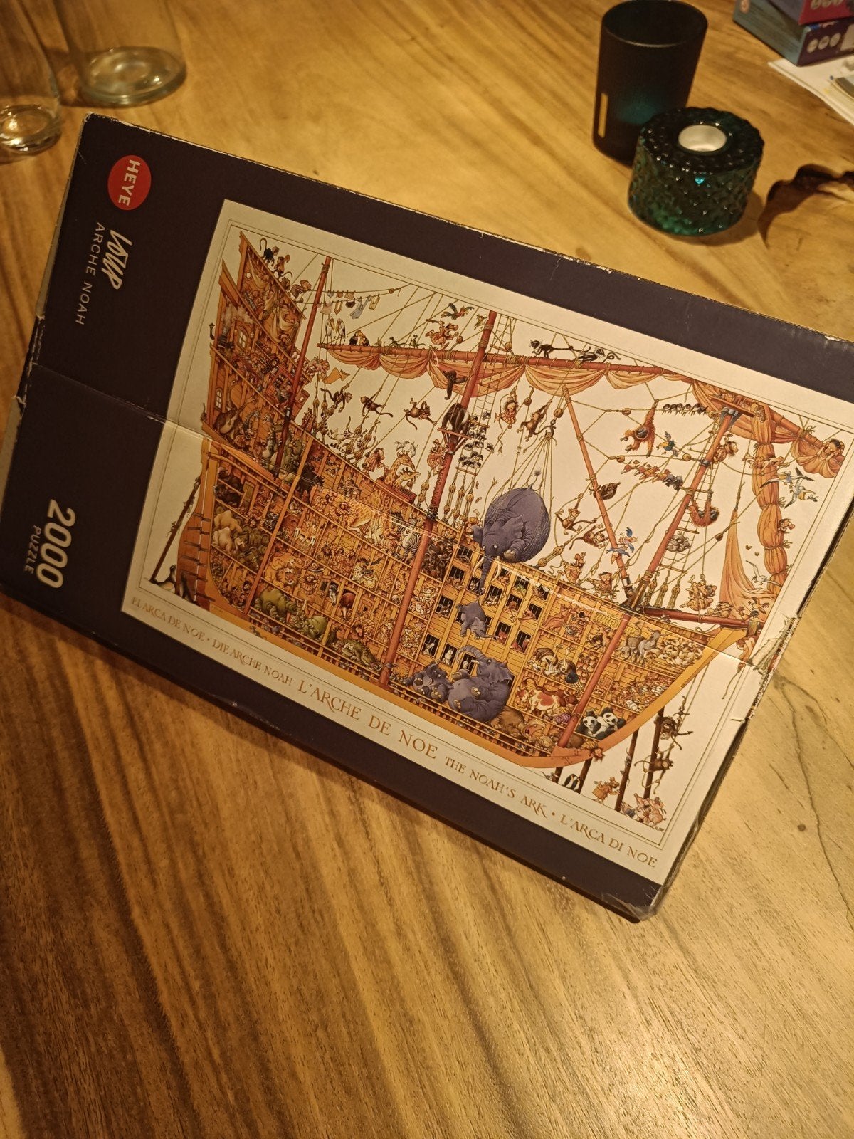 Heye Loup Noach's Ark Legpuzzel 2000 stukjes, Ophalen of Verzenden, Meer dan 1500 stukjes, Zo goed als nieuw, Legpuzzel