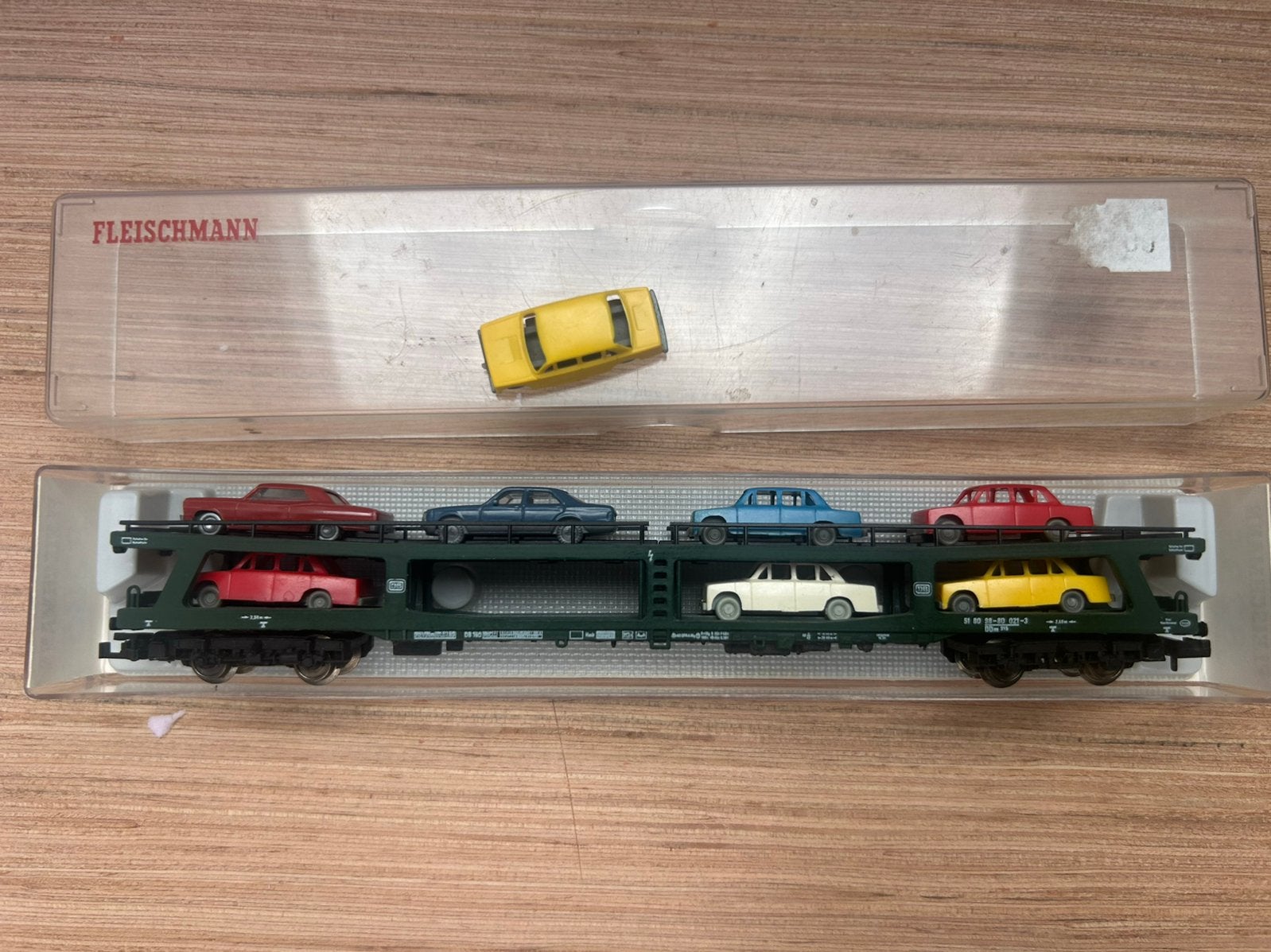 N spoor fleischamm auto transport 8285 nette staat, Hobby en Vrije tijd, Modeltreinen | N-Spoor, Overige merken, Gelijkstroom