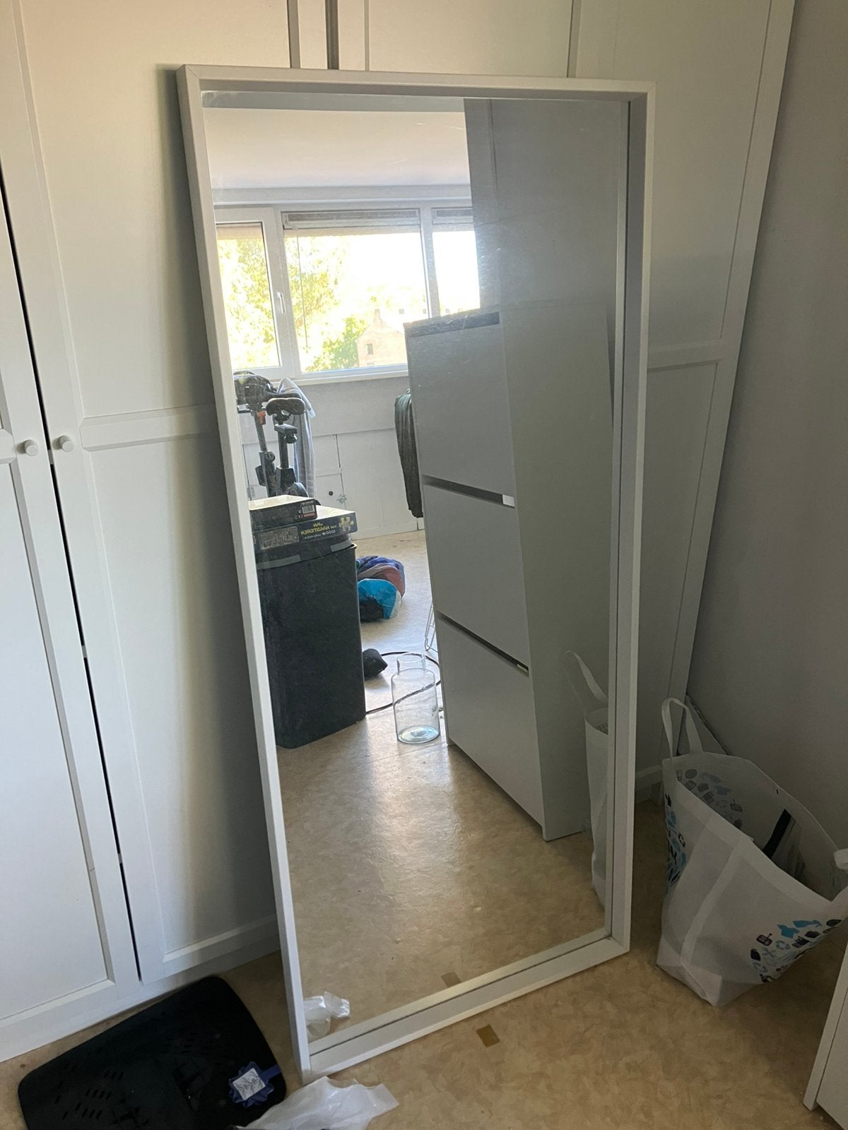 Ikea spiegel, 65x150cm, Huis en Inrichting, Ophalen, 100 tot 150 cm, Zo goed als nieuw, Rechthoekig