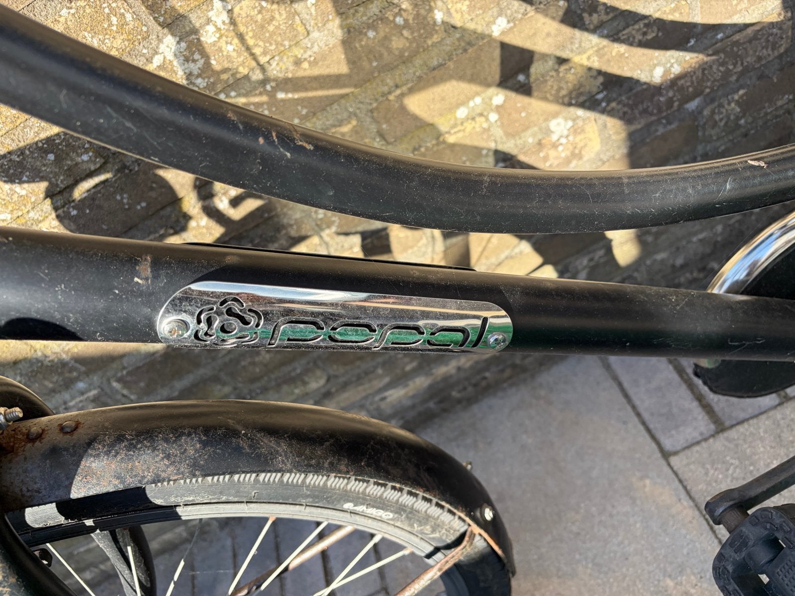 Popal omafiets met voordrager en terugtraprem, Fietsen en Brommers, Fietsen | Dames | Damesfietsen, Terugtraprem, Gebruikt, 50 tot 53 cm