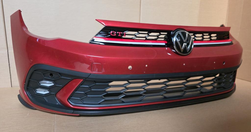 Voorbumper VW Polo 2G Facelift GTI 4xPDC Bumper bj.2022-2025, Gebruikt, -, Voor, Ophalen of Verzenden