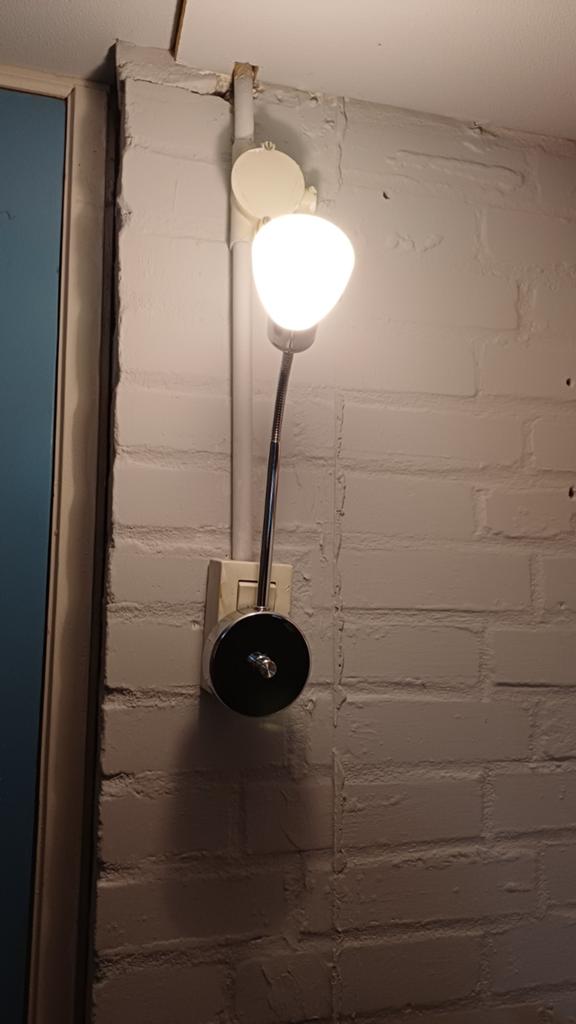 Flexibele LED Plug-in Lamp met Zwanenhals, Ophalen of Verzenden, Gebruikt, Metaal, Modern, Functioneel
