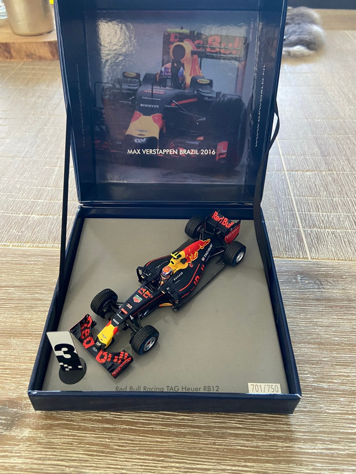 Verstappen derde plaats brazilie 2016 1:43, Ophalen of Verzenden, Zo goed als nieuw, Auto, MiniChamps