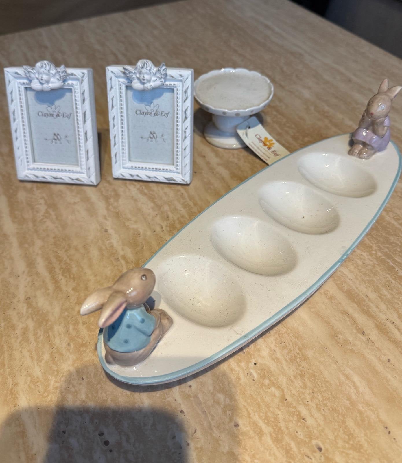 Clayre & Eef paasdecoratieset NIEUW, Ophalen, Nieuw, Porselein, Landelijk/Boerenbont