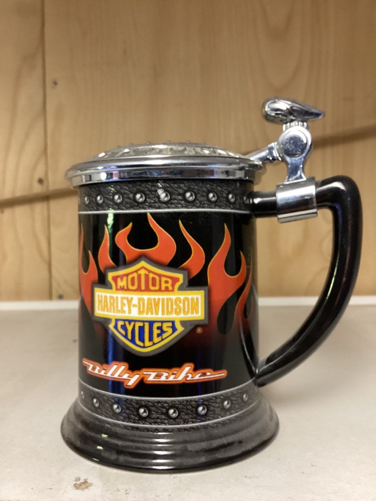 Harley-Davidson Billy Bike Bierpul met Deksel, Ophalen, Gebruikt
