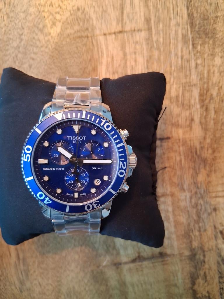 Tissot Seastar Chronograaf - Nieuw in doos met documenten, Overige merken, Staal, Staal, Polshorloge