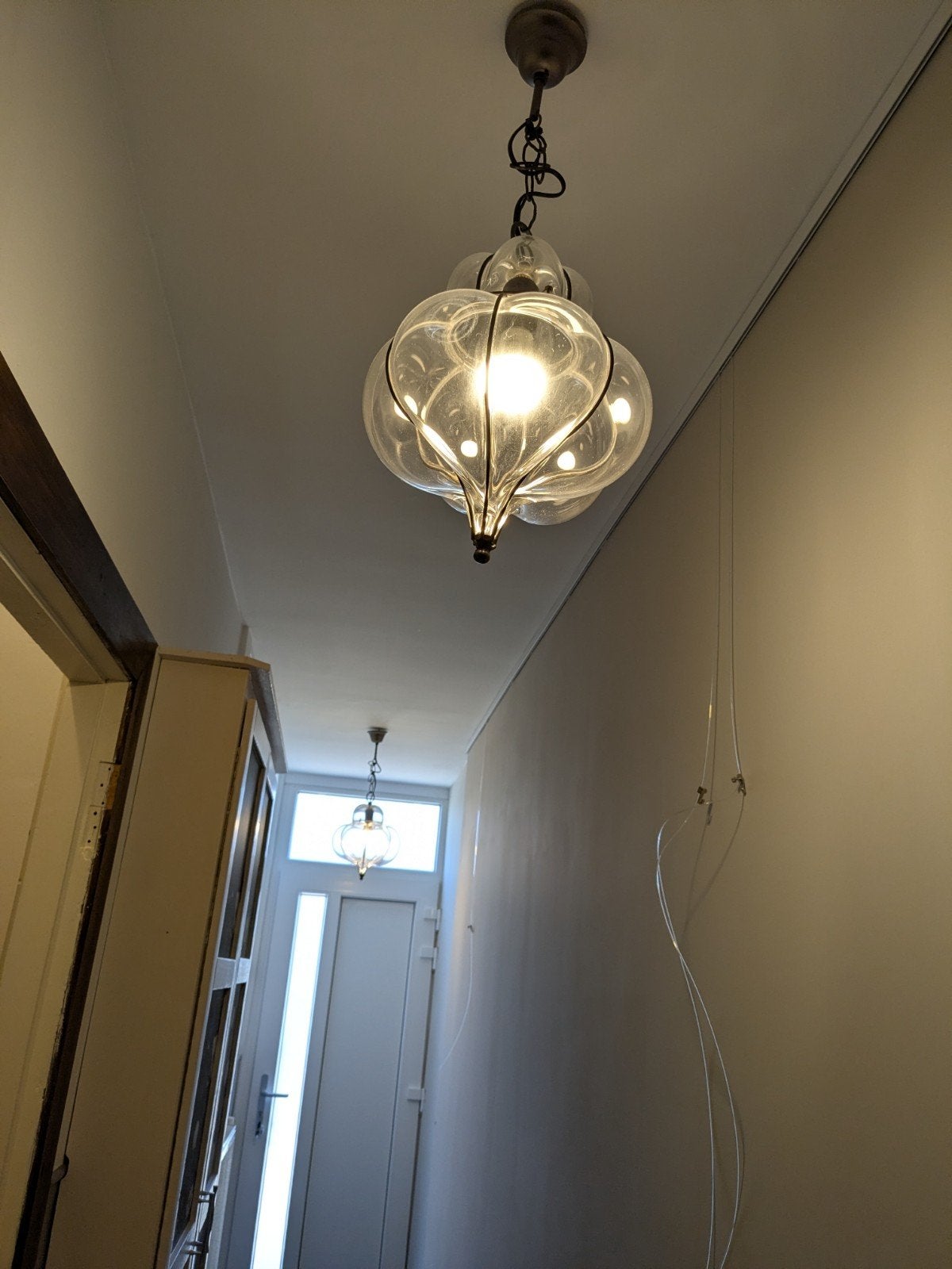 Venetiaanse hanglampen, Ophalen, E27 (groot), Zo goed als nieuw, Glas
