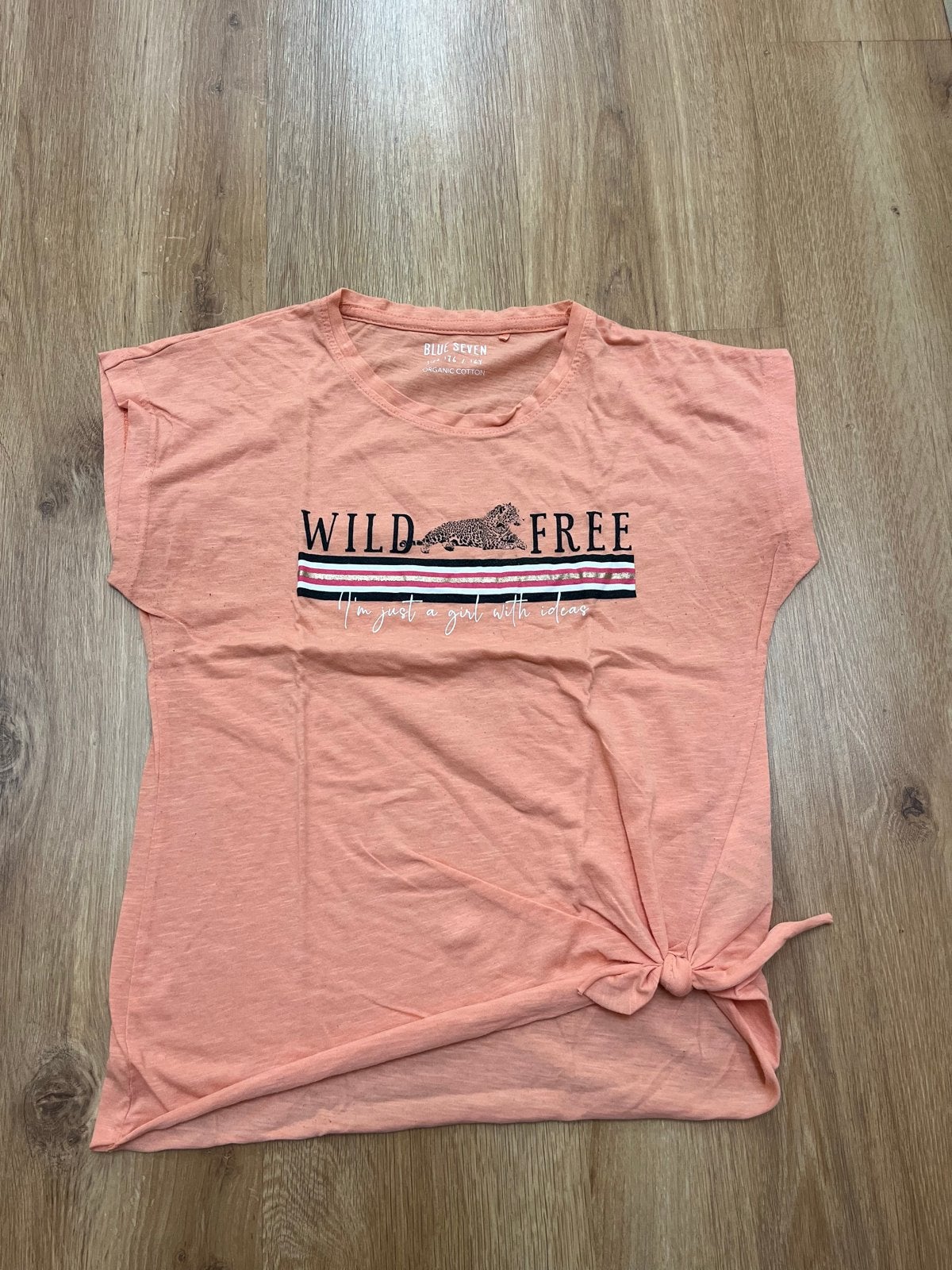 Blue Seven T-shirt 'Wild & Free' - Maat 176/16Y, Ophalen of Verzenden, Zo goed als nieuw, Meisje, Shirt of Longsleeve