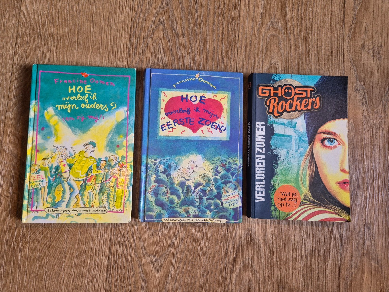 3 meidenboeken: Hoe overleef ik... en Ghost Rockers, Ophalen of Verzenden, Gelezen, Francine Oomen, Studio 100, Fictie