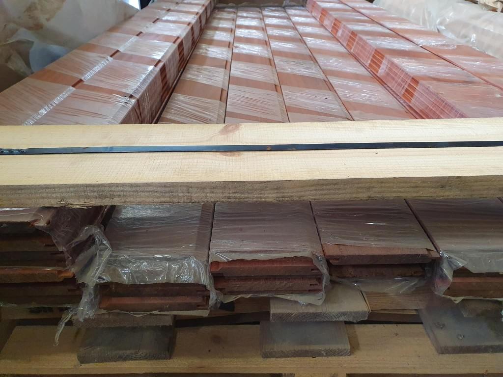 Padoek gevelbekleding - Planchet Visbek 16 x 145 mm L. 2M45, Ophalen, Minder dan 25 mm, Overige typen, Nieuw