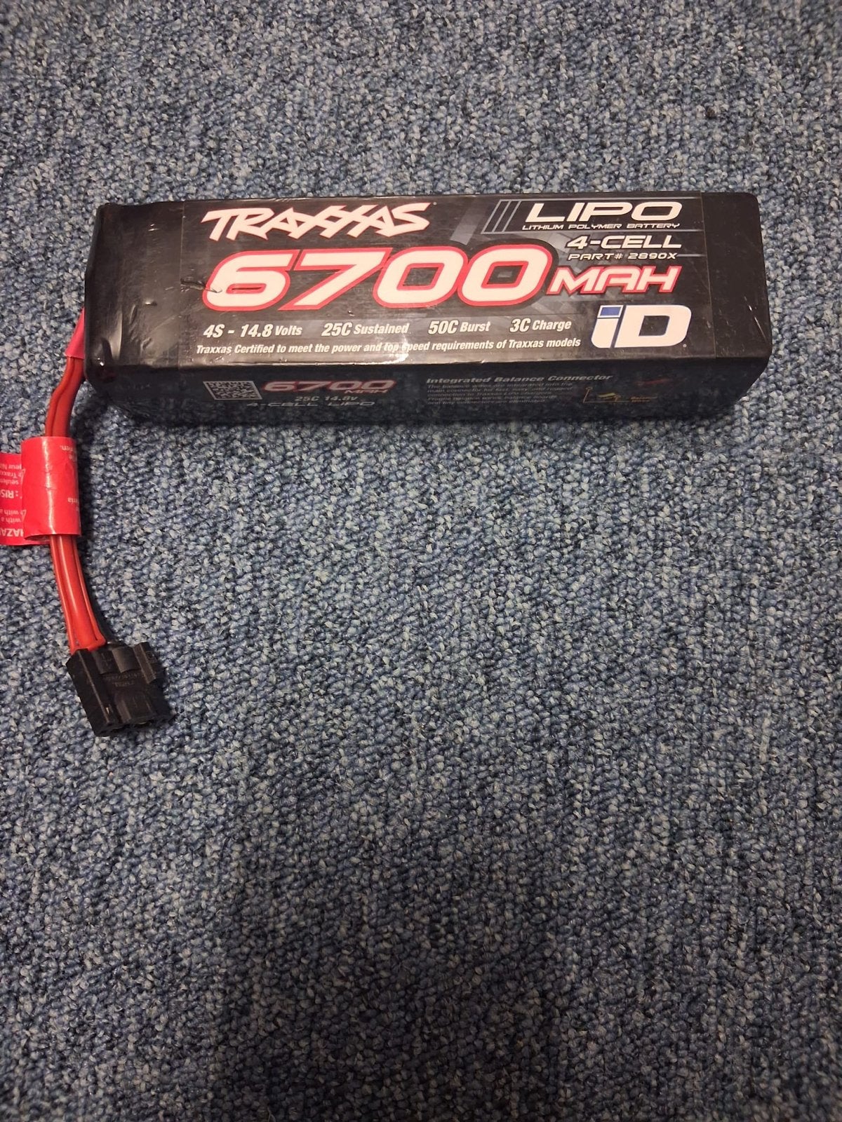 Traxxas 4s 6700mah iD Lipo accu - Zo goed als nieuw, Hobby en Vrije tijd, Ophalen of Verzenden, Zo goed als nieuw, Overige schalen