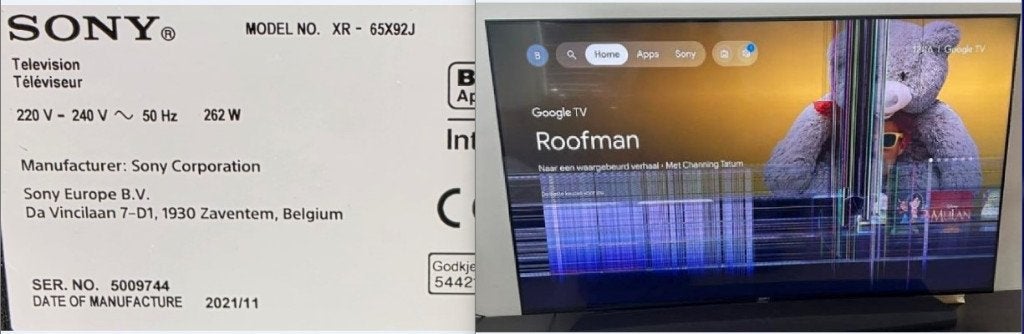 Tv’s o.a. Samsung LG Philips Sony TCL Hisense Scherm DEFECT, 50 Hz, 100 cm of meer, Smart TV, Ophalen