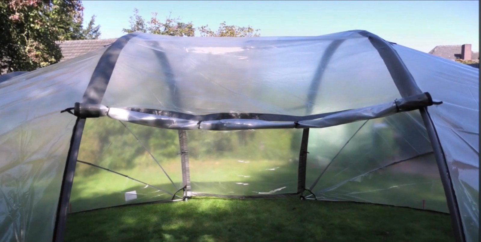 Sunnytent Ovaal L zwembadoverkapping - Bescherming en warmte, Tuin en Terras, 120 cm of meer, Gebruikt, Overige typen, 300 cm of meer